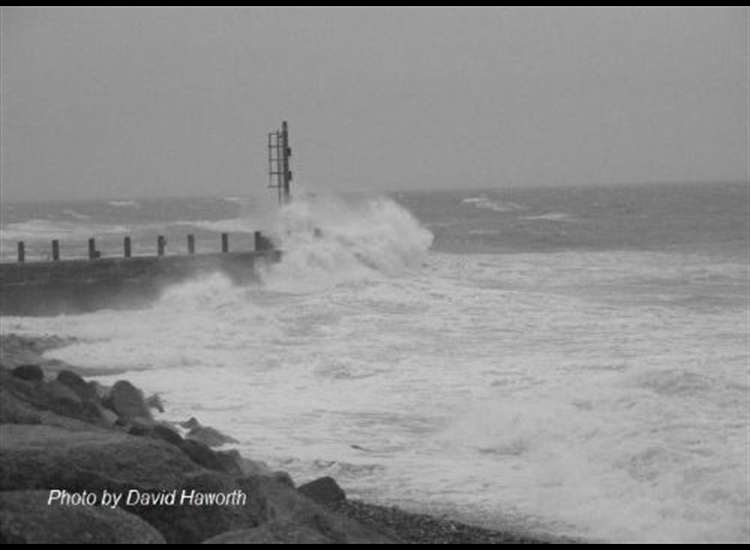 Annalong breakwater. Harbour is on other side