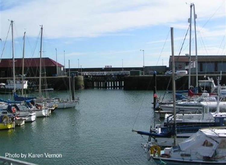 Arbroath.  Marina lock gate from the inside