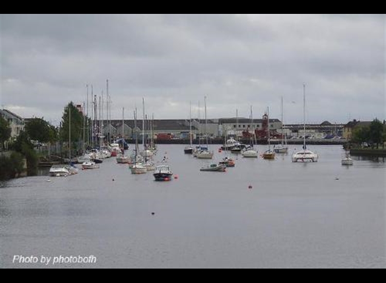 Arklow moorings from upriver in 2006