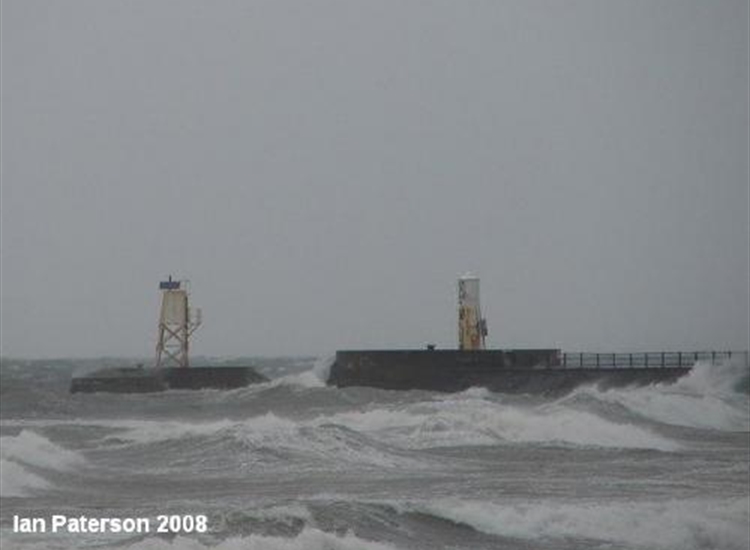 Ayr Harbour Entrance in a Blow