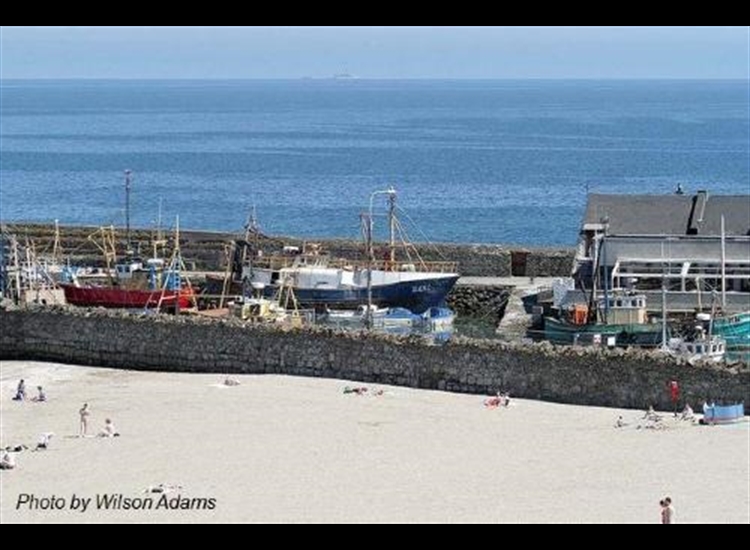 Balbriggan Harbour from the sea front to the west