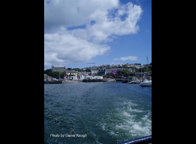 Baltimore harbour Entrance with Sailing Club in centre shot