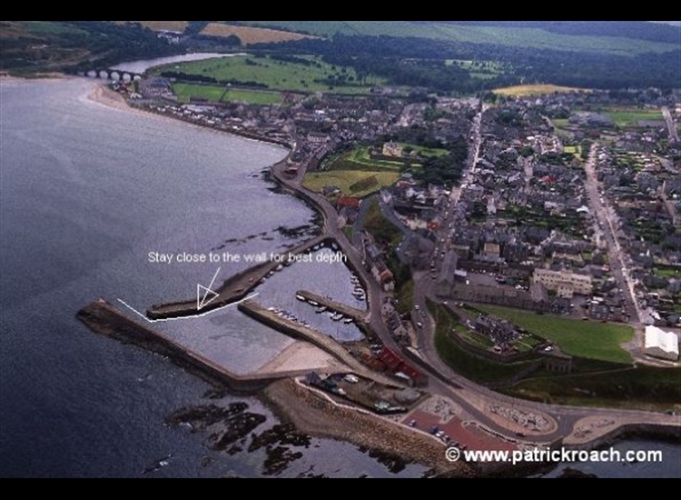 Banff looking South before the installation of the Pontoons in the middle and inner harbours