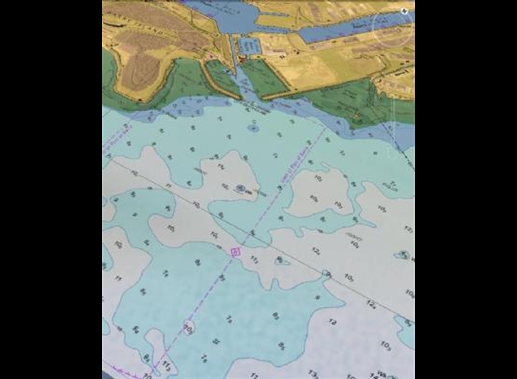 Visichart shot of Barry Docks approach