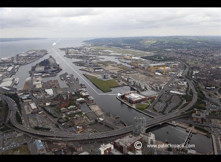 Belfast Docks looking East towards Belfast Lock