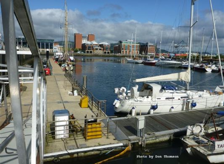 Original pontoons looking towards the entrance to the Dock