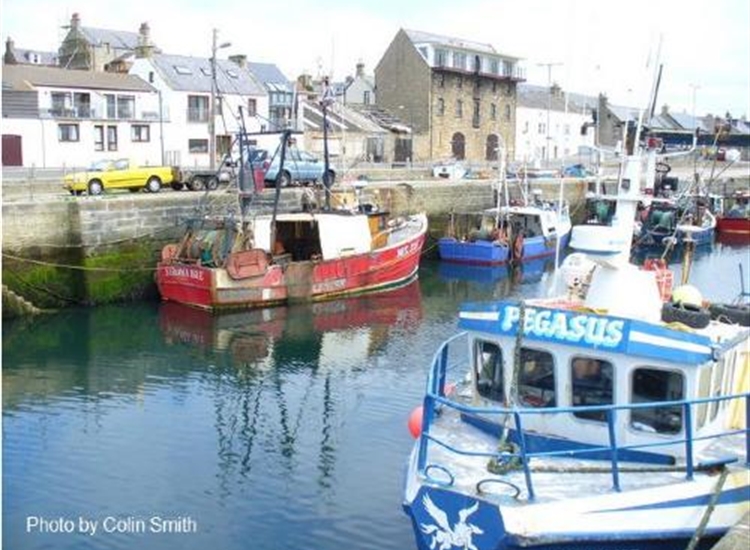 Burghead looking ESE from the end of the South Pier