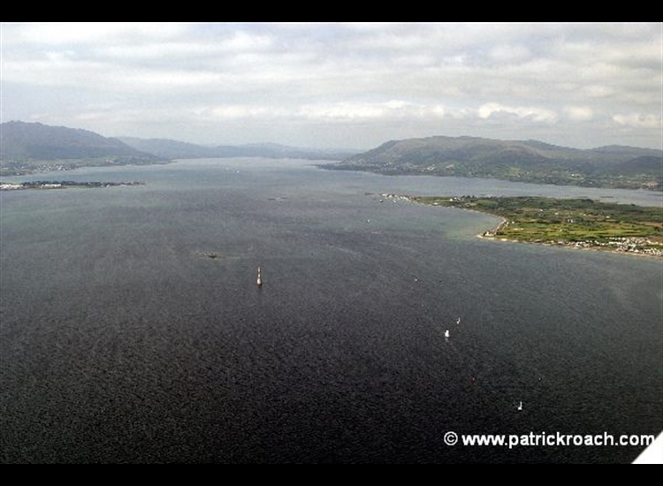 Carlingford Lough entrance looking NW up the lough
