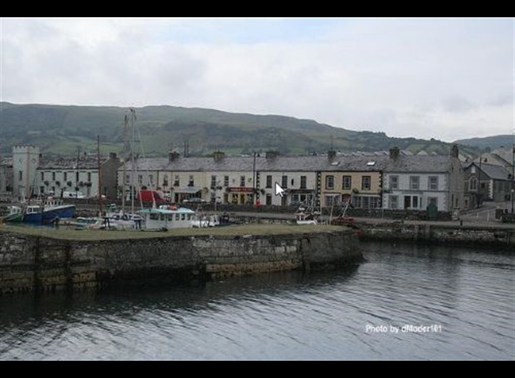 Carnlough Harbour entrance from east mole