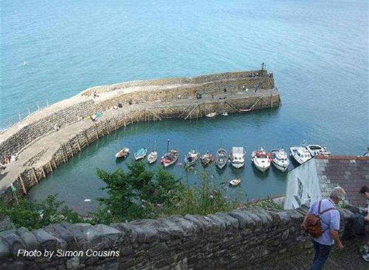 Clovelly Harbour from half way up the village