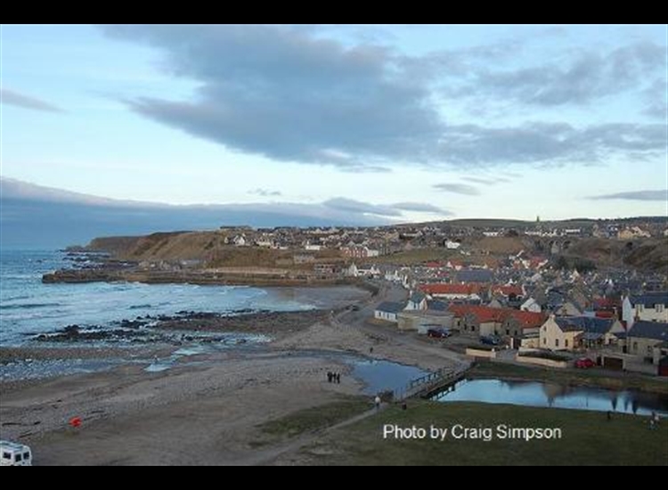 Cullen. Looking across harbour from the railway viaduct