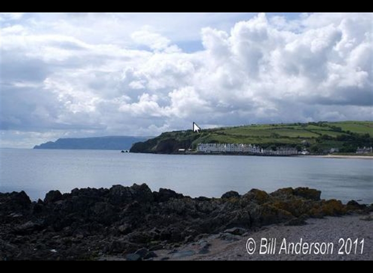 Cushendun from the North end of the bay with Garron Point in Distance