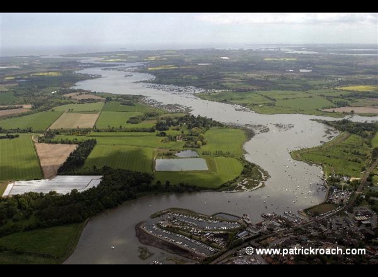 Woodbridge looking South over Tide Mill Yacht Harbour