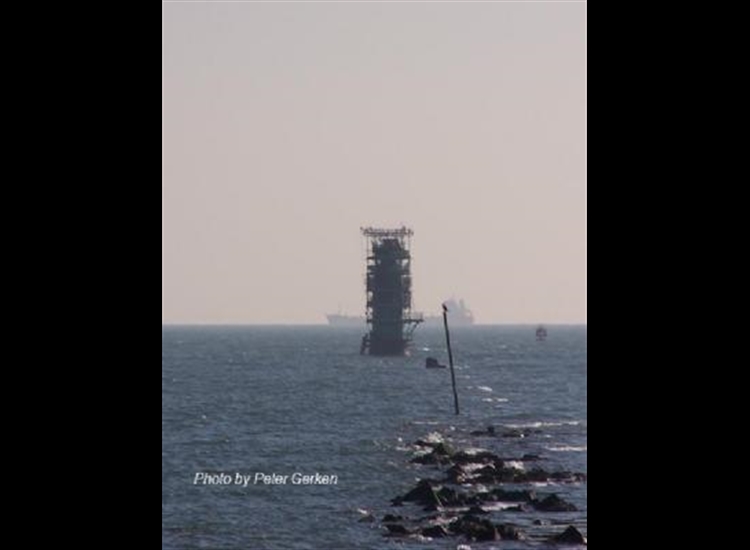 Dublin. North Bull wall looking seaward at half tide