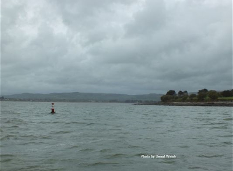 Wyse Buoy in the approach. Plenty of depth between the buoy and the shore