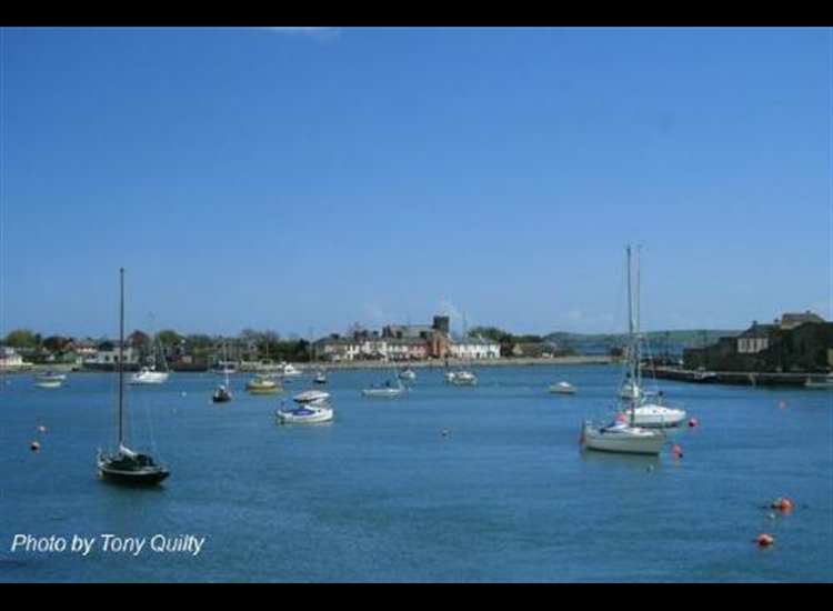 Dungarvan Harbour with Helvick Head in the very far distance