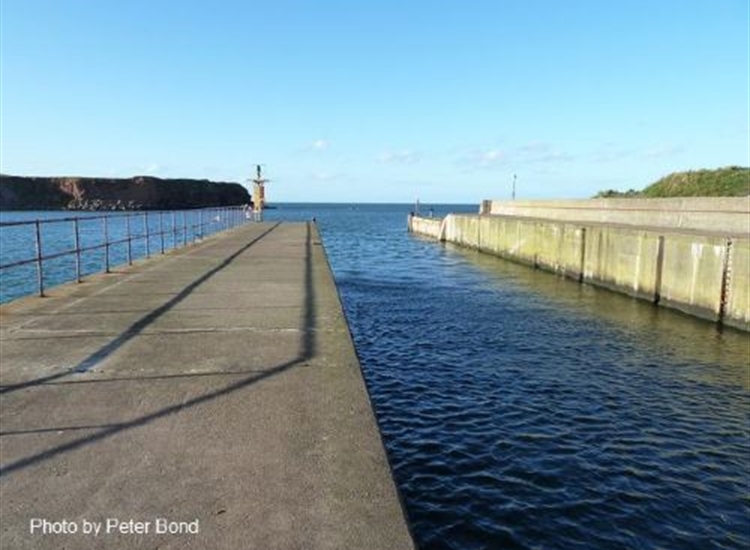 Eyemouth Harbour Entrance looking seawards