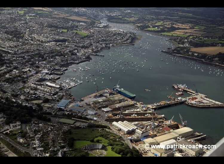 Falmouth Inner Harbour looking up the Penryn River