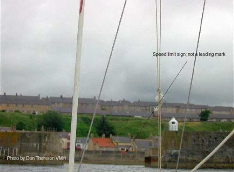 Findochty. Looking for leading lights