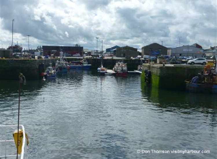 Entrance to marina with hammerhead dead ahead
