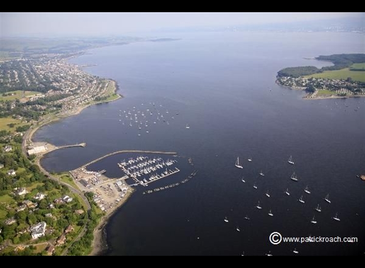 Rhu Marina looking SE into the Clyde