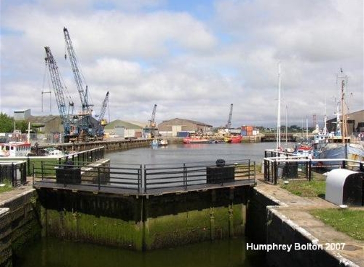 This Lock to Marina, Other Lock at far end of Dock leads to Sea