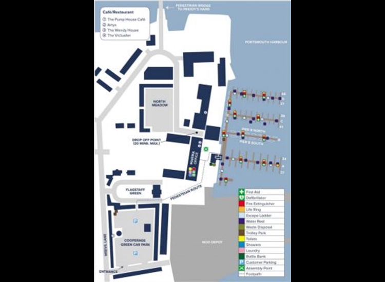 Royal Clarence Marina layout