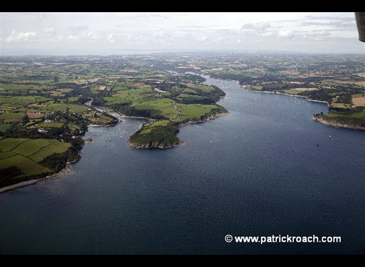 Helford River Entrance with Gillan Creek on left