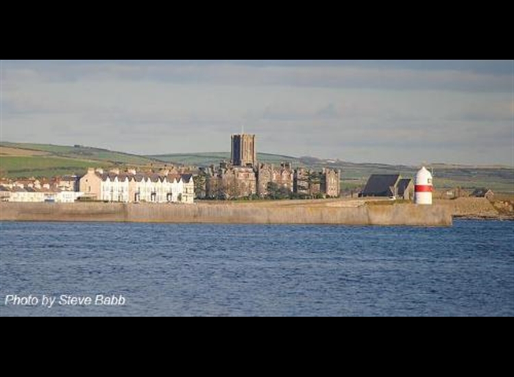 Castletown. King William College middle of the Bay's North Shore