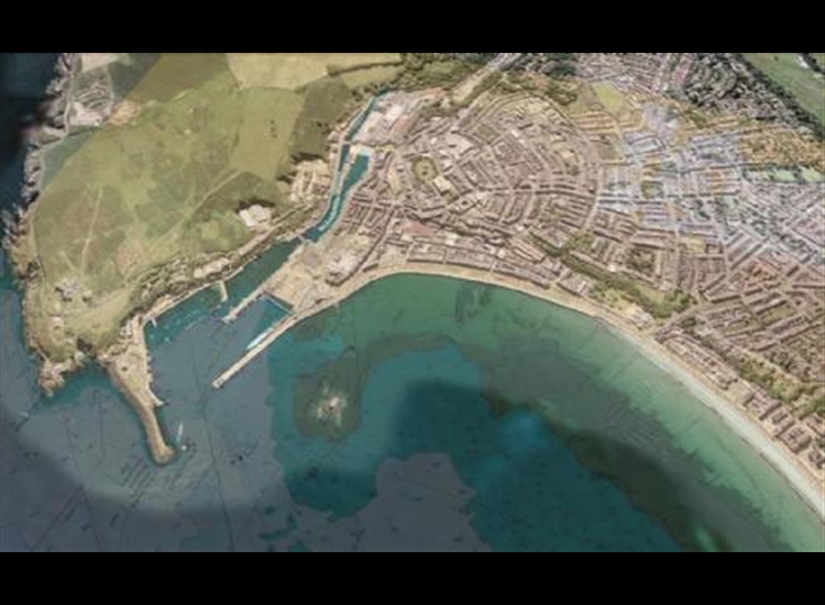 Visichart shot of Douglas harbour