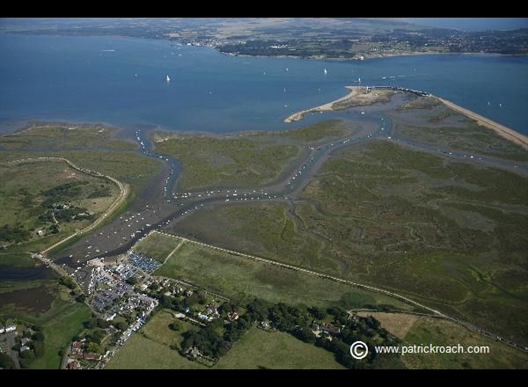 Keyhaven looking South over Hurst Castle to the IOW