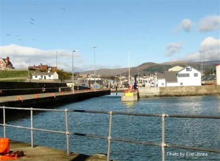 Kilkell Harbour entrance looking inland from the South Pier