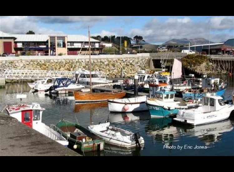 Small boat pontoon at Kilkeel. NB there are even fishing boats here!