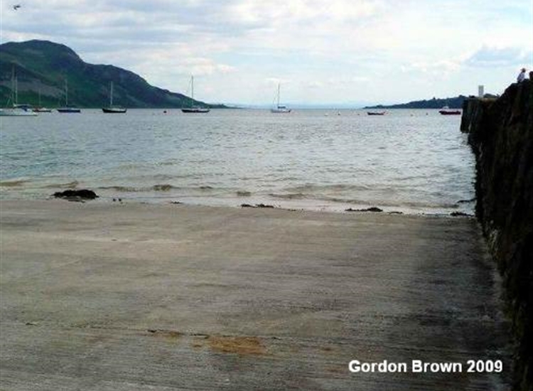 Slipway at Lamlash, there are visitors moorings