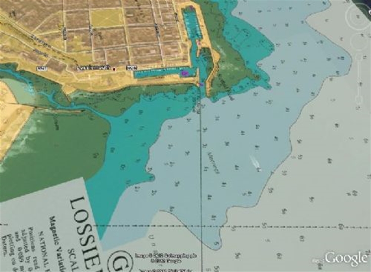 Visichart of Lossiemouth harbour