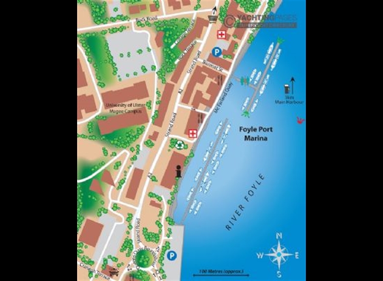 Chartlet of Foyle Marina