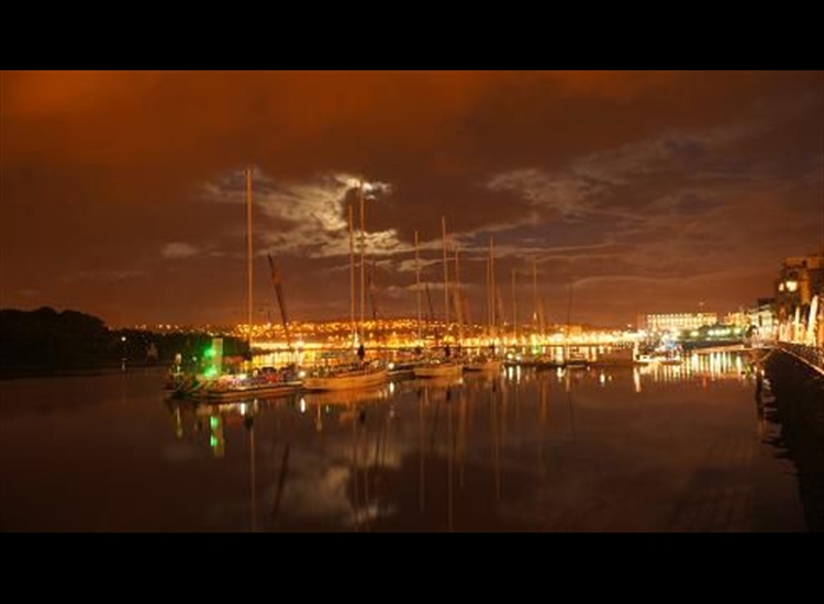 Foyle Marina at night Clipper Festival July 2012
