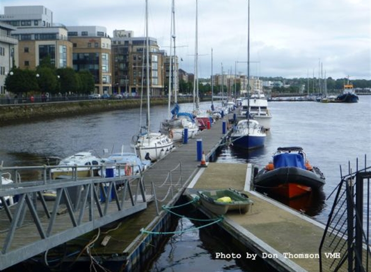 Foyle Marina. Two pontoons not linked together