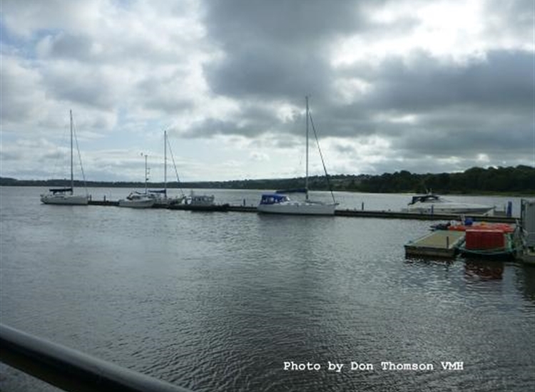 The down river pontoon which has the visitors facilities