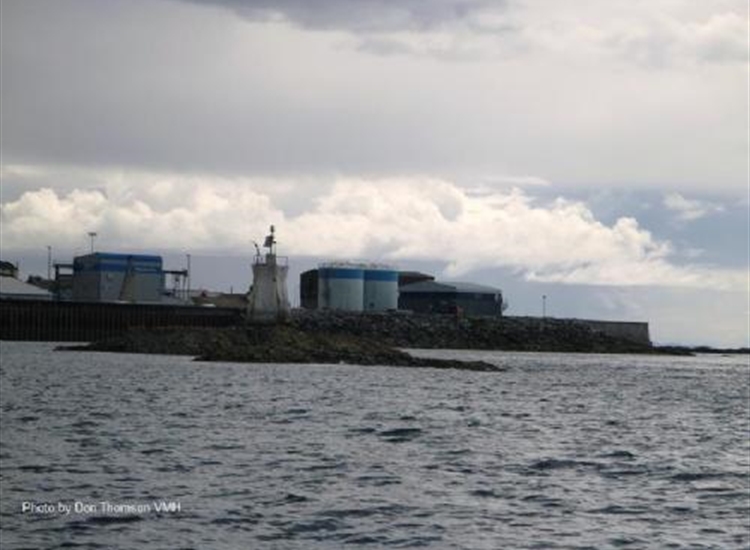 Mallaig outer breakwater with Sgeir Dhearg light in the foreground