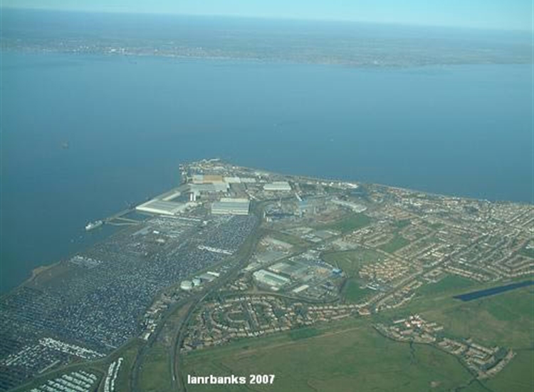 Aerial Photo of Sheerness, Entrance to the Medway