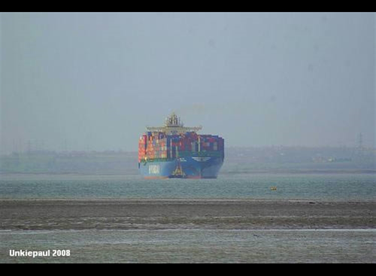 Container Ship leaving Thamesport, Medway