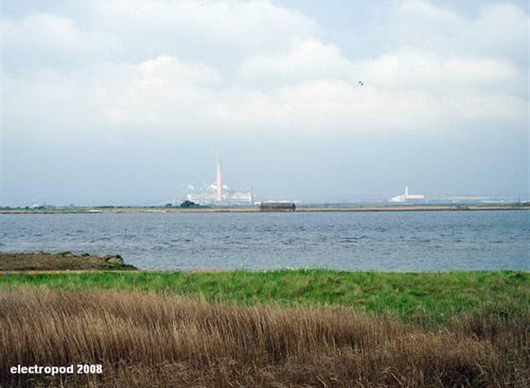 Stangate Creek, looking towards Burntwick Island (with hut)