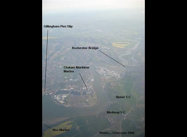Aerial Photo of the Medway, Gillingham to Rochester