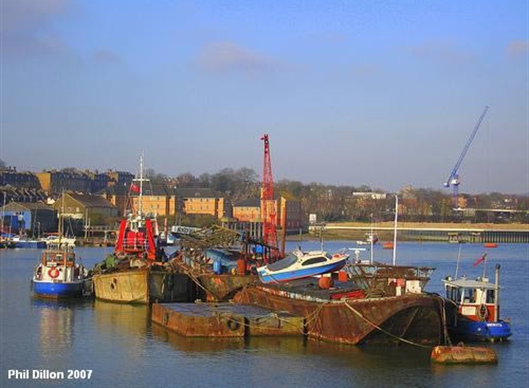 Rusty Barges, plenty of around Rochester