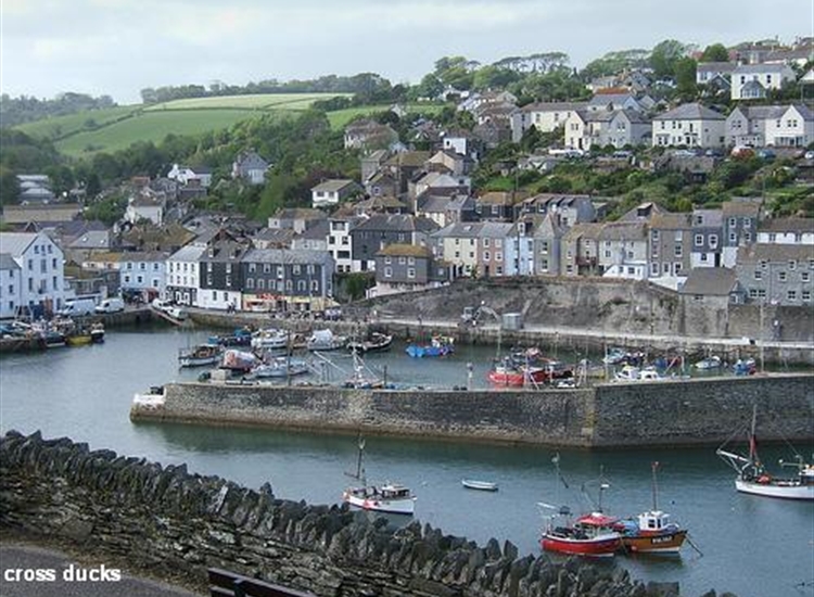Mevagissey Harbour, showing entrance to Inner Harbour
