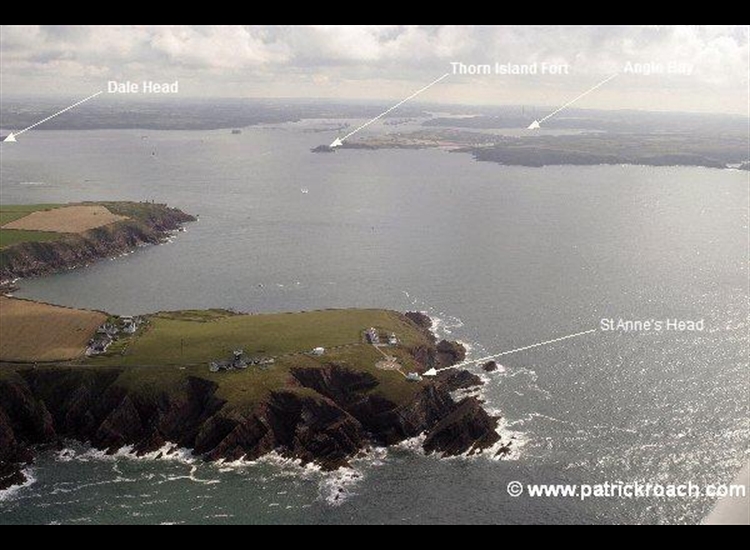 Milford Haven from the SW looking over St Anne's Head