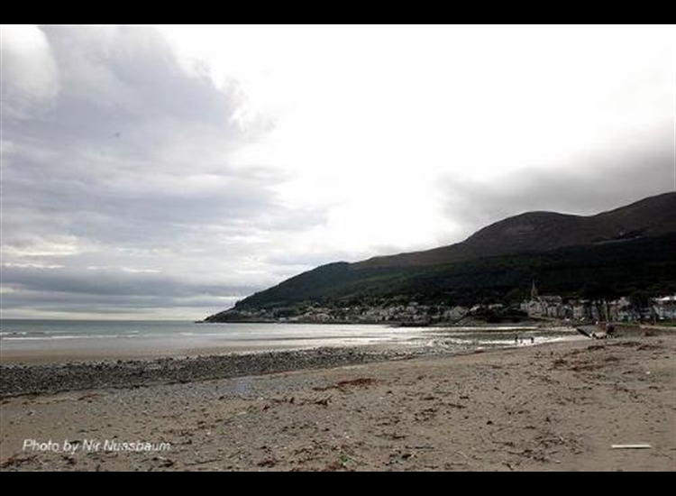 Newcastle NI with harbour far left