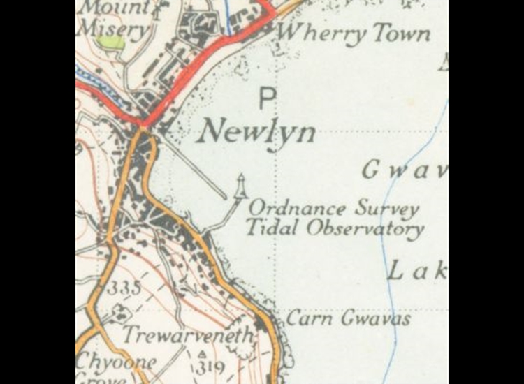 Newlyn Tidal observatory Map 1946