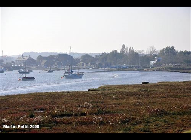 OSC on Right, Orford Quay in distance, far left